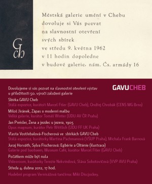 Pozvánka na výstavy v GAVU, duben 2012