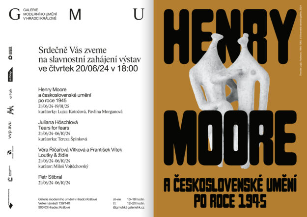 Pozvánka na výstavu Henry Moore a československé umění po roce 1945